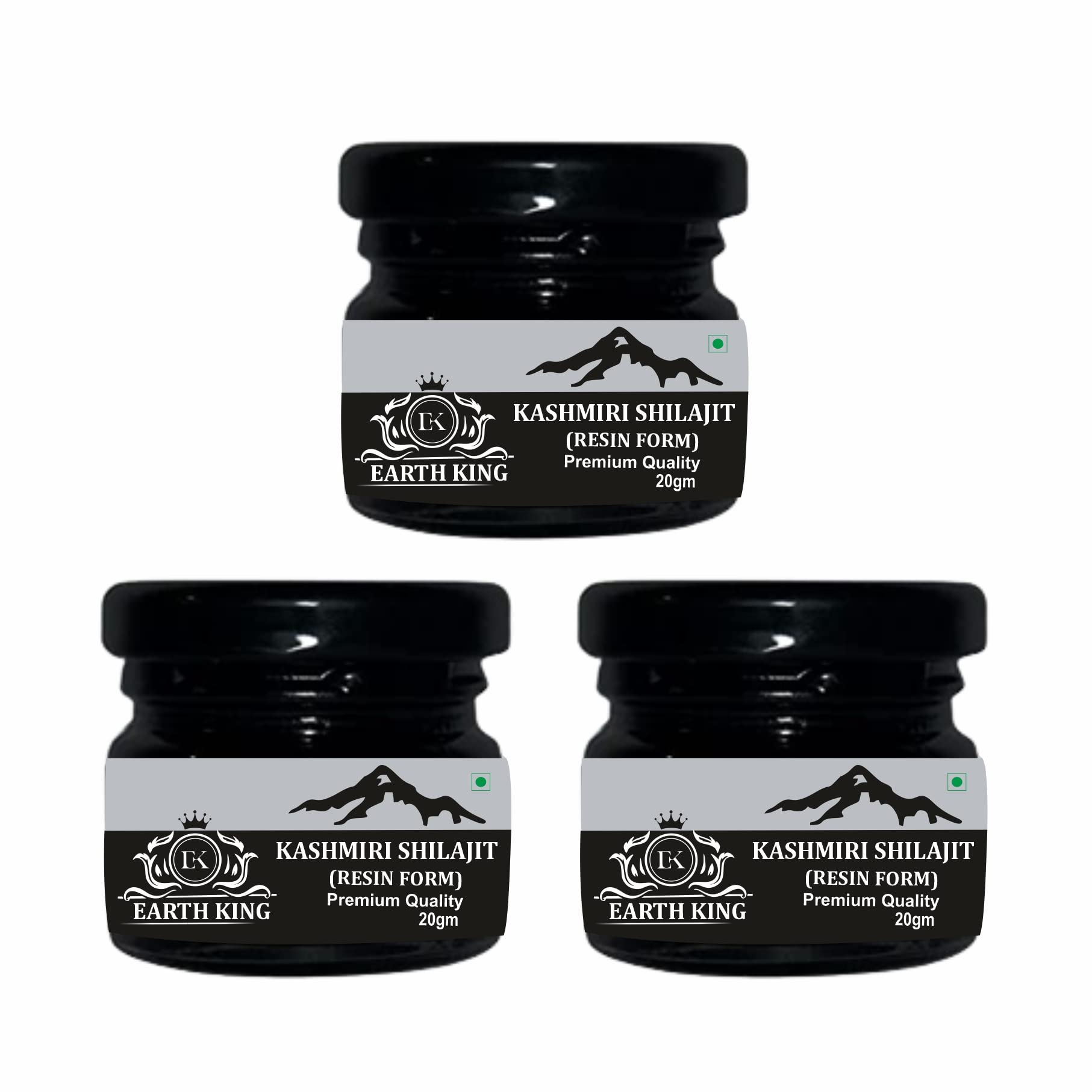 EARTH KING Kashmiri Shilajit/Shilajit Resin | Raw Shilajit | Original Shilajit (Semi Liquid) – 60Gm (Pack of 1)