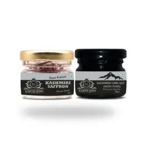 EARTH KING Kashmiri Shilajit/Shilajeet Resin | Raw Shilajit | Shudh Shilajit | Original Shilajit (Semi Liquid) – 20G with Pure A++ Grade Kashmiri