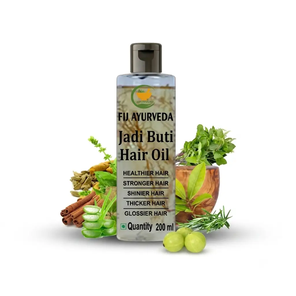 **FIJ Ayurveda Jadi Buti Herbal Hair Oil for Hair Growth – 200ml**