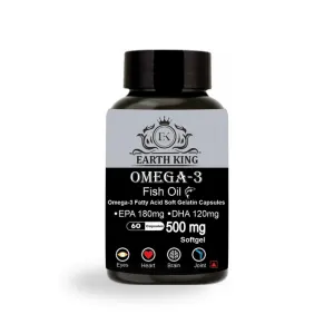 EARTH KING Omega 3 Fish Oil Fatty Acid (180 mg EPA & 120 mg DHA)