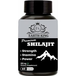 EARTH KING Premium Shilajit/Shilajeet Capsule for Stamina and Energy 500mg 60 Capsules