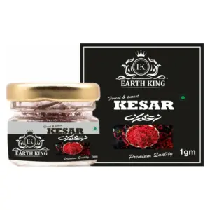 EARTH KING Saffron Thread Kesar/ Keshar/ Zafran /Jafran for Men Women (A++ Grade) (1 g)